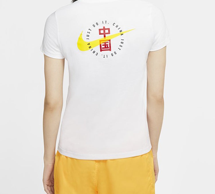 (WMNS) Nike SPORTSWEAR Sports Short Sleeve White CZ3580-100 - 2