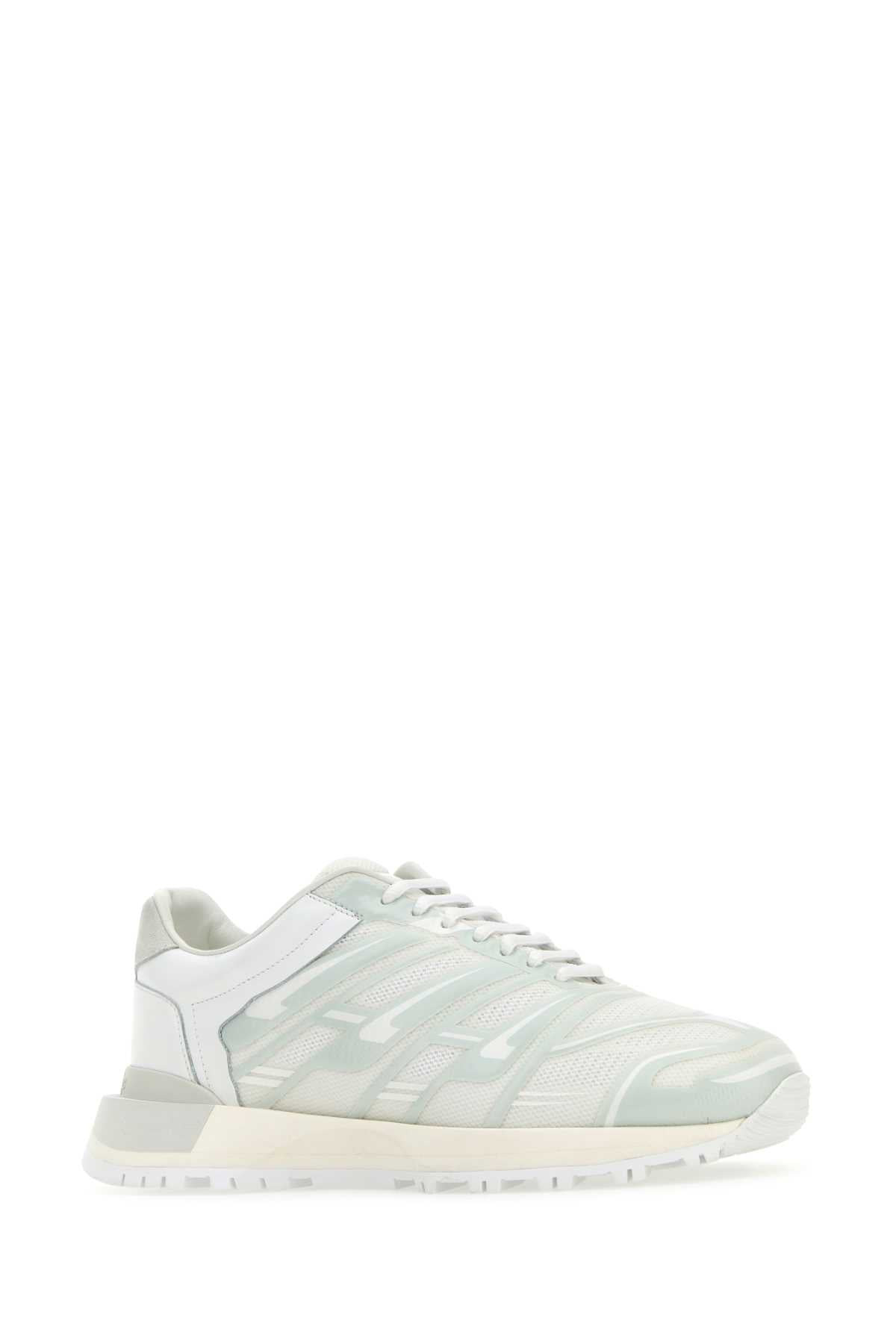 Maison Margiela Men White Mesh And Rubber 50-50 Sneakers - 2