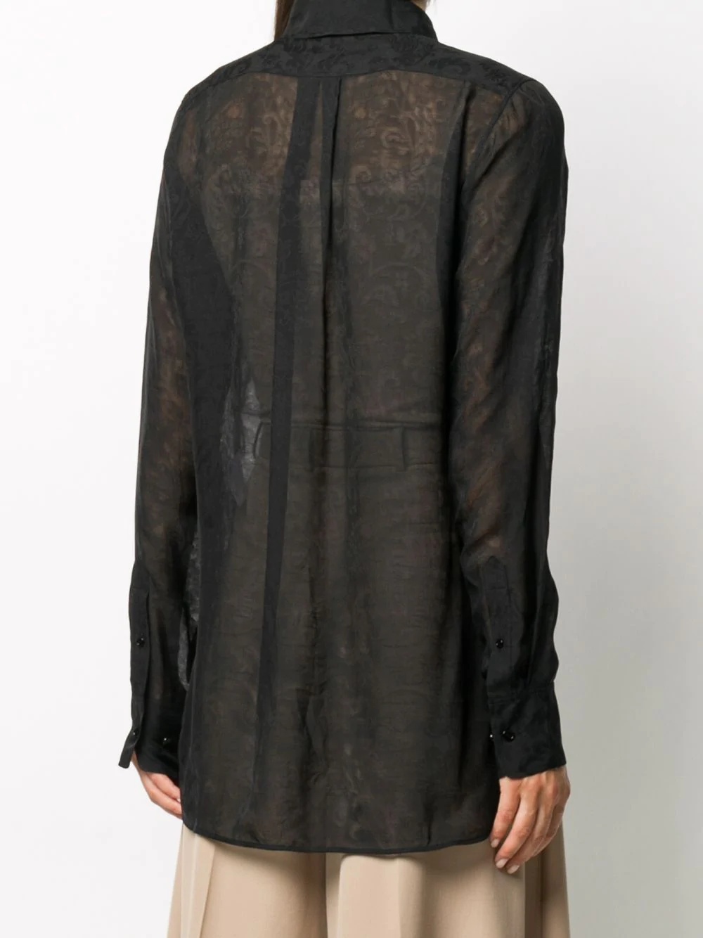 lightweight lace-detail shirt - 4