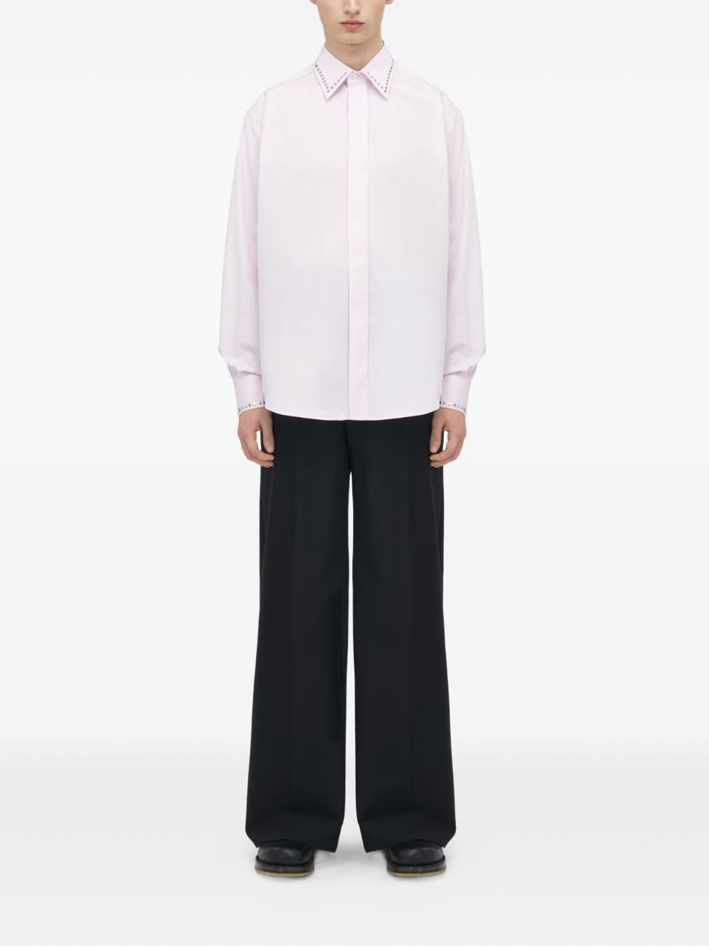 embellished-collar cotton shirt - 2