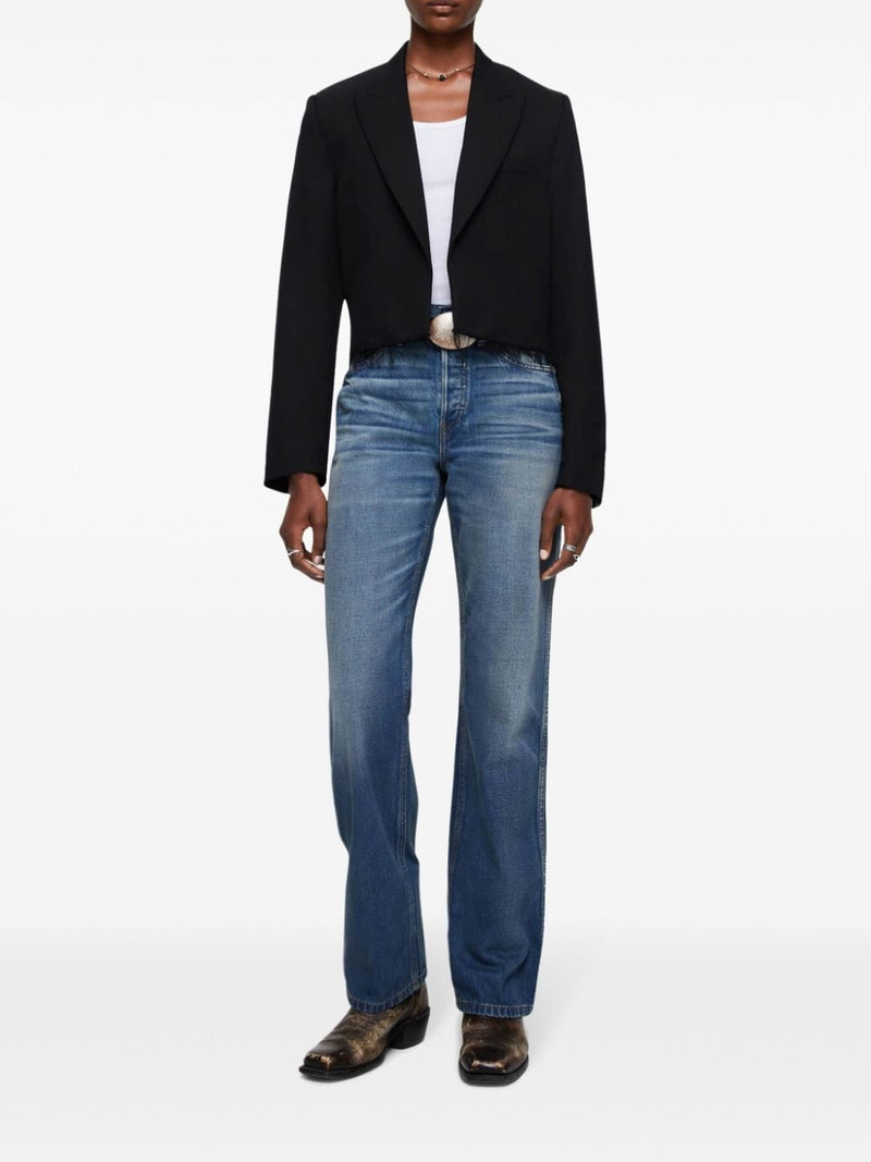 RE/DONE whiskered high-rise straight jeans outlook