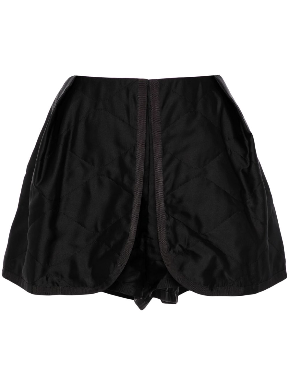 satin layered shorts - 1