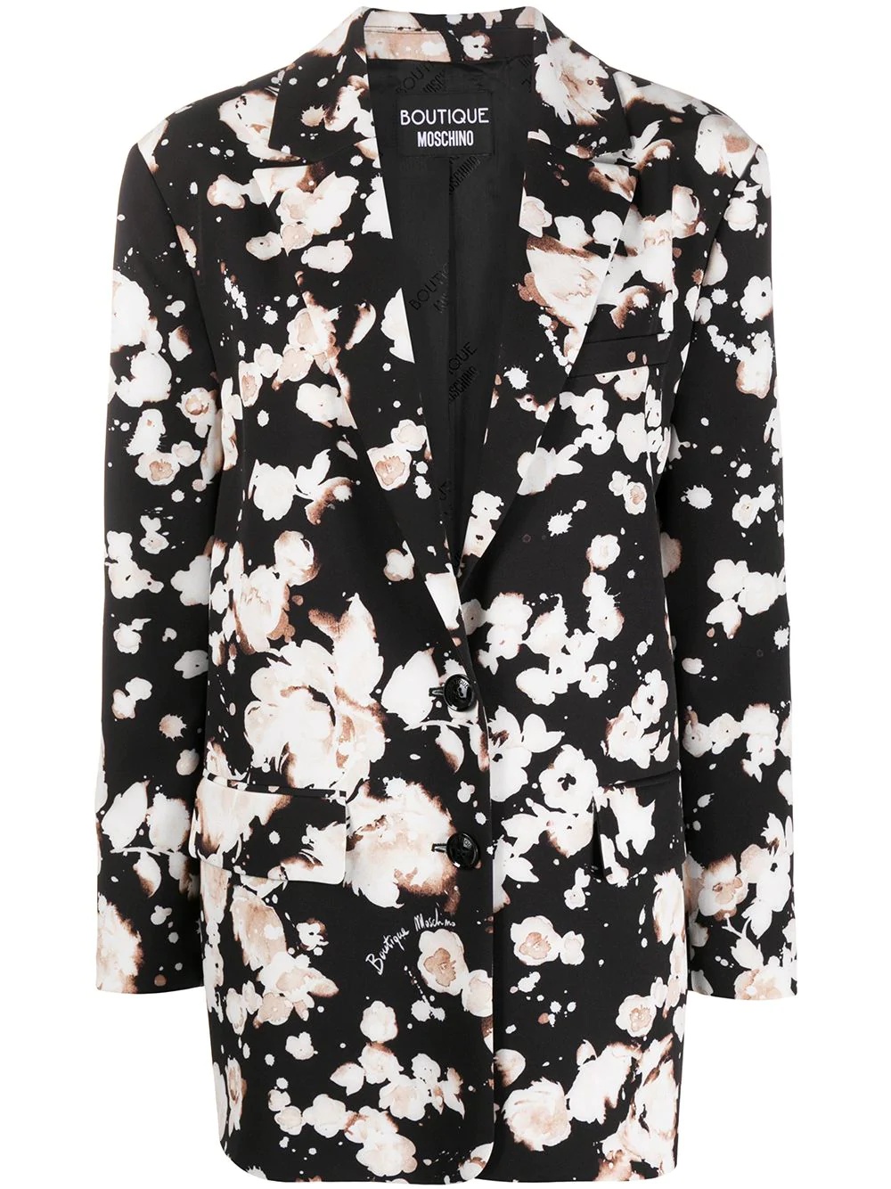 floral print oversized blazer - 1