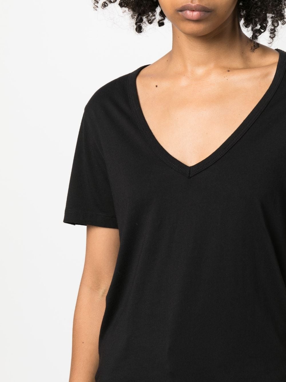 V-neck cotton-blend T-shirt - 5