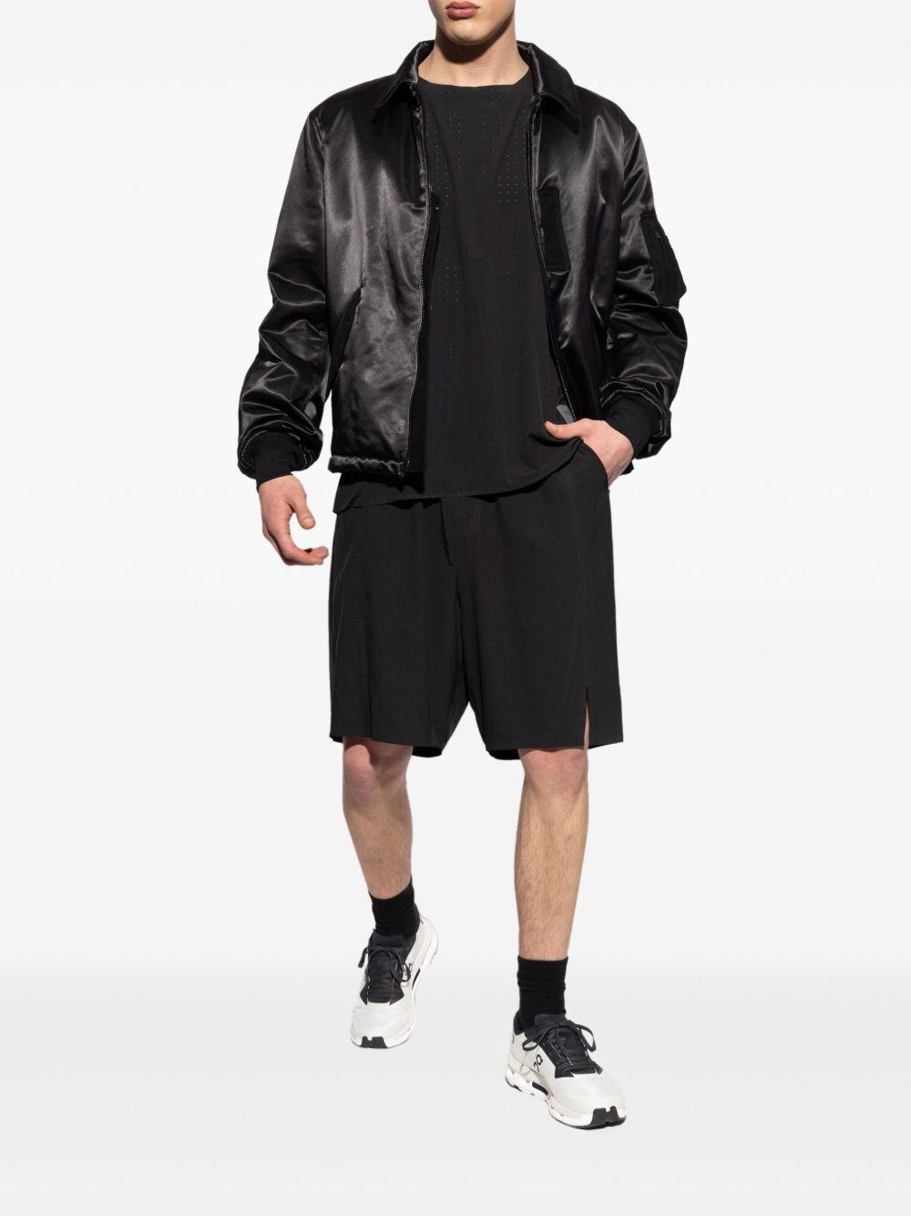 panel-detail bomber jacket - 2