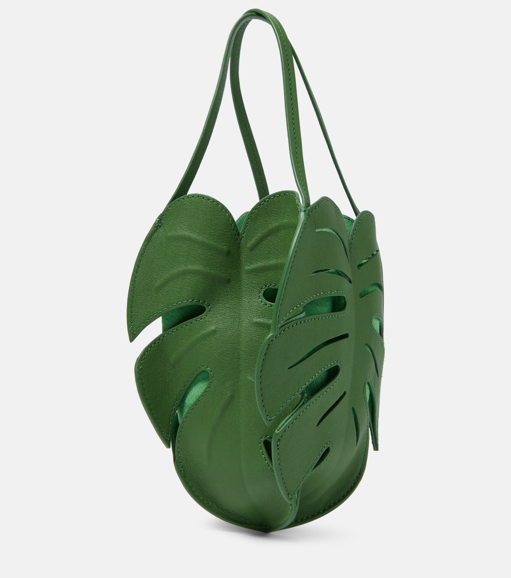 Palm Mini leather tote bag - 4