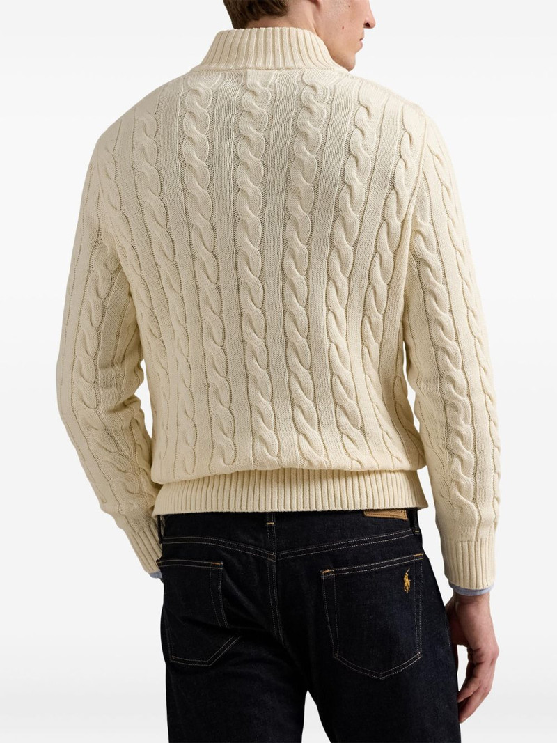 cable-knit quarter-zip sweater 4