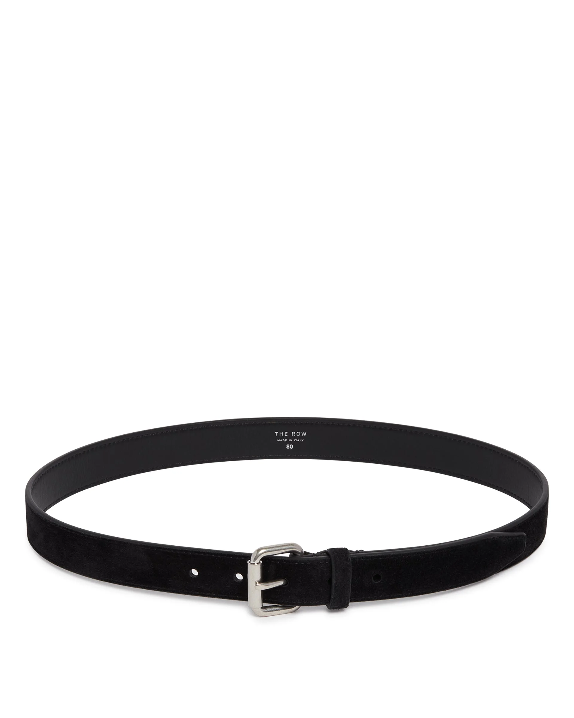 Black Geo Suede Belt - 1