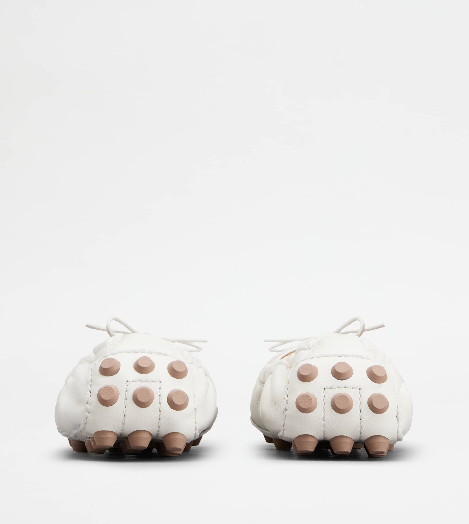 BUBBLE BALLERINAS IN LEATHER - WHITE, BROWN - 2