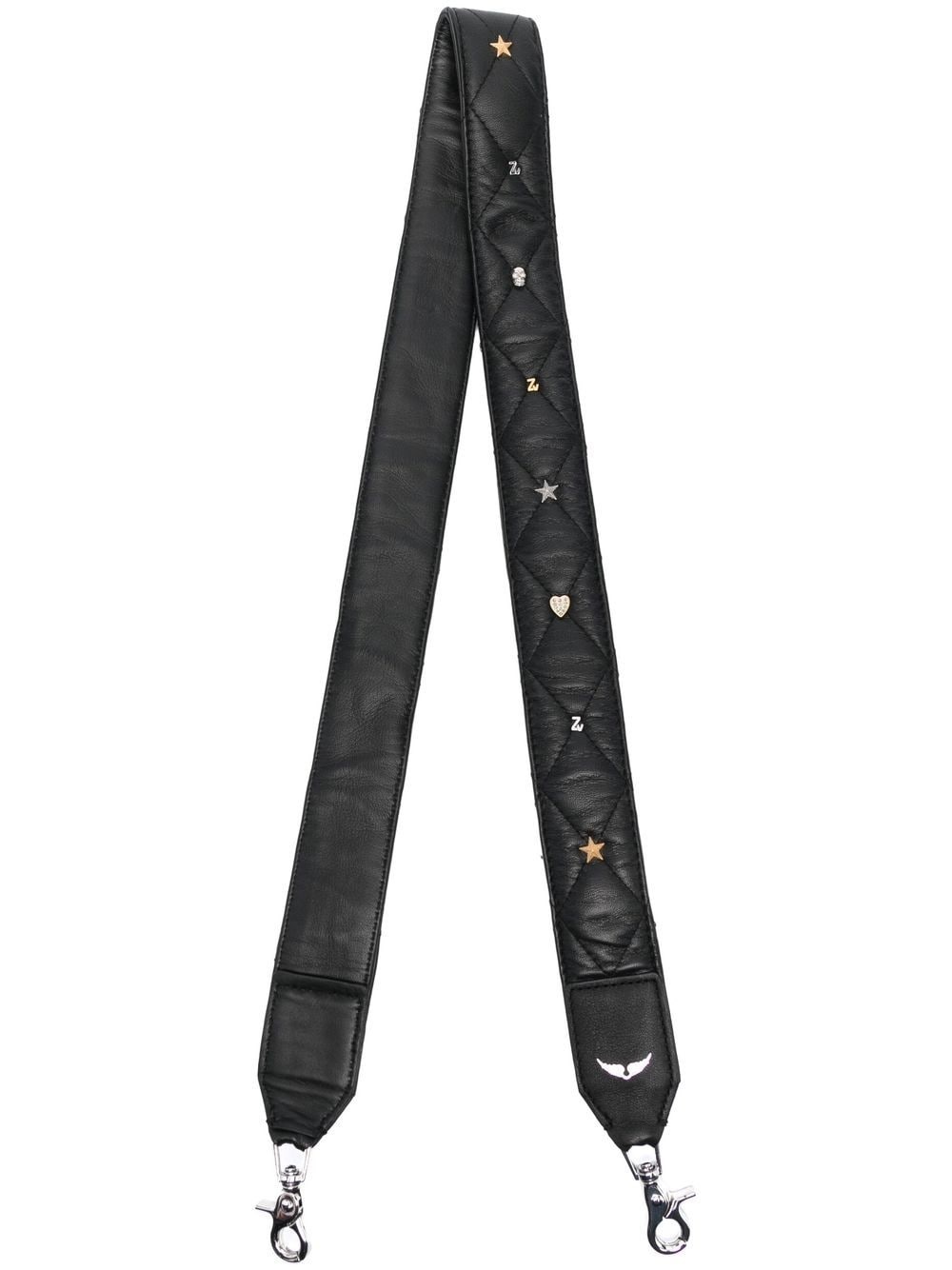 stud-detail leather bag strap - 1