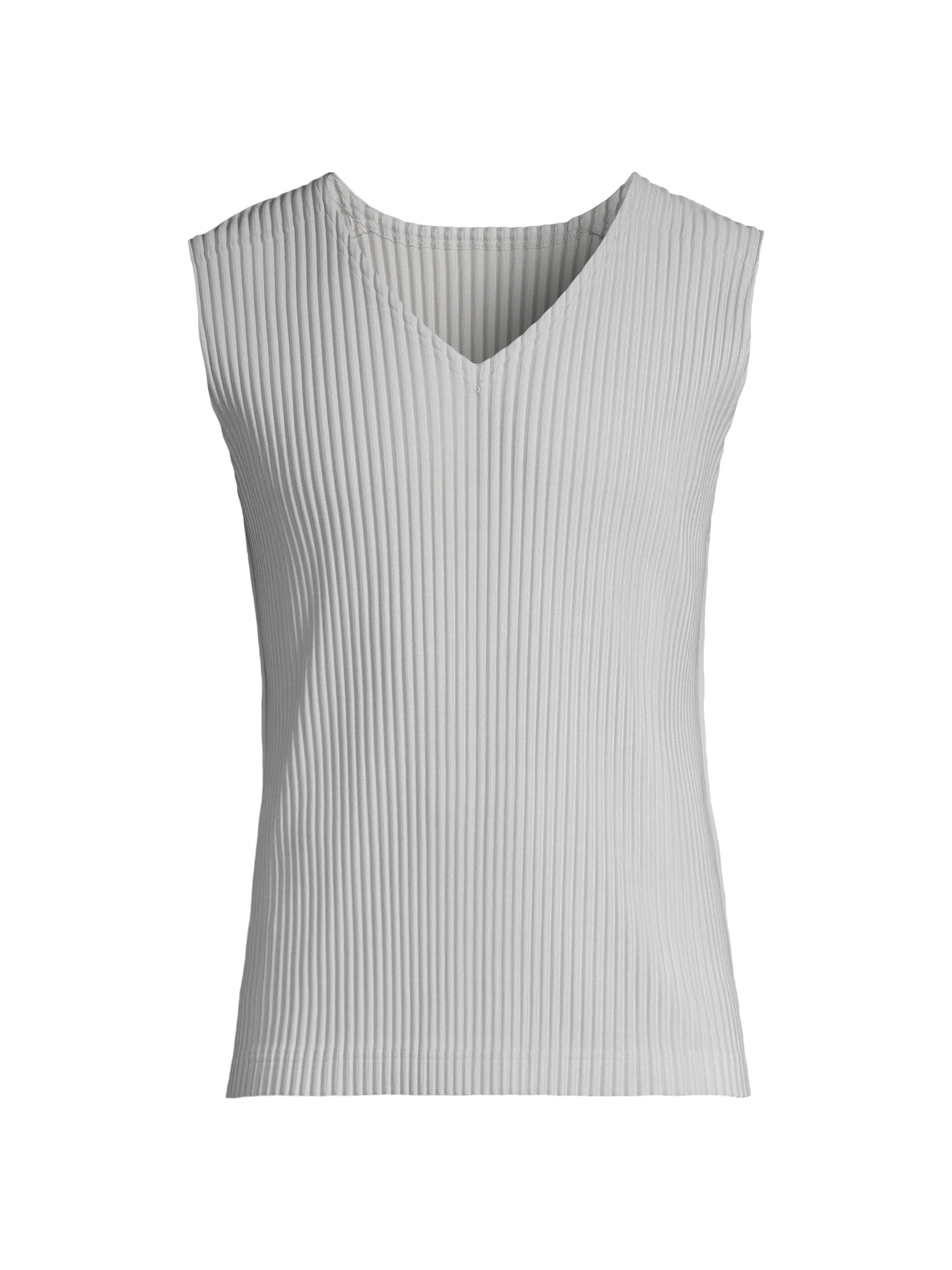 Men Basics V-Neck Vest - Light Gray - 1