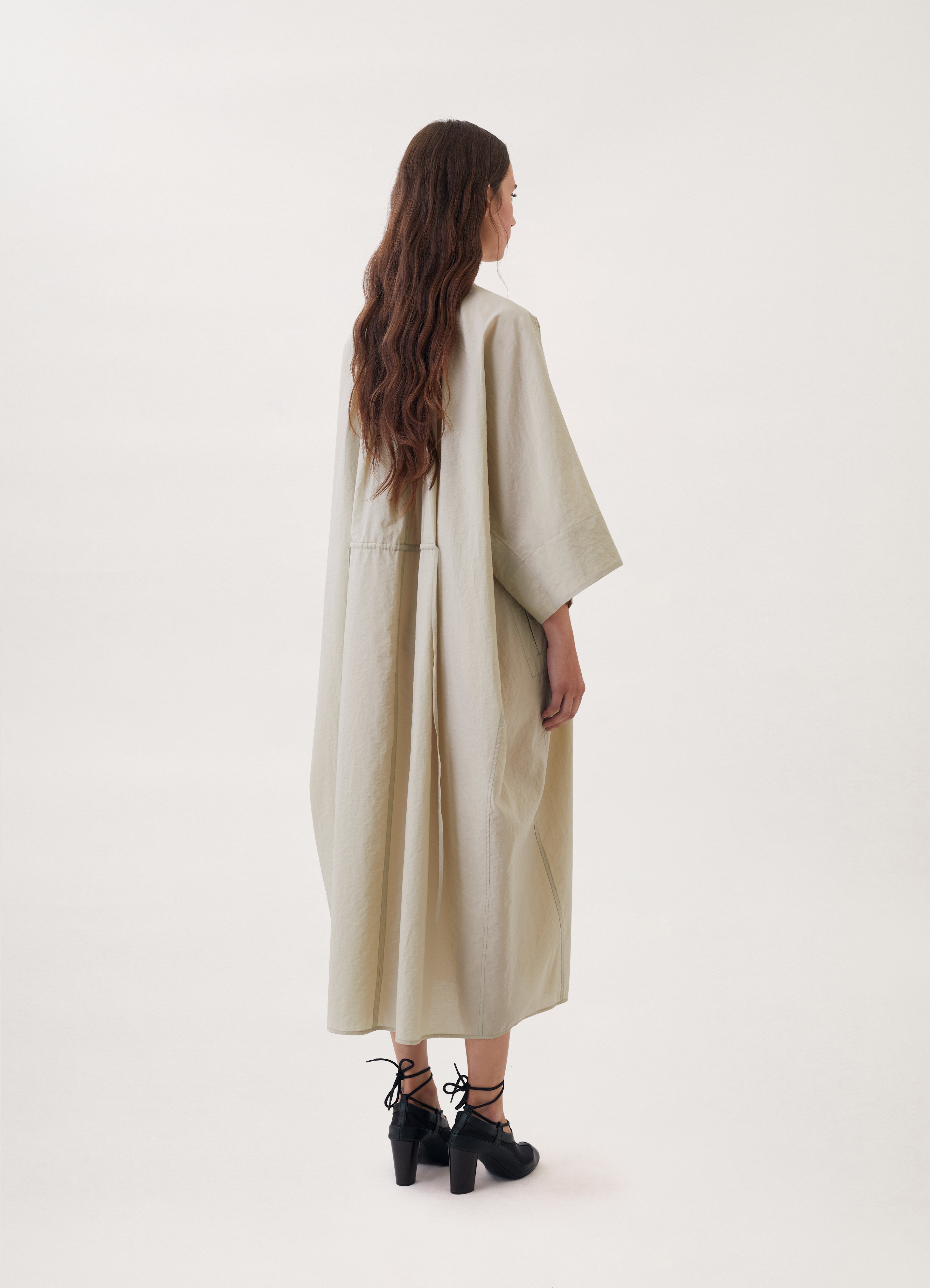 PLEATED SHIRT DRESS - 5
