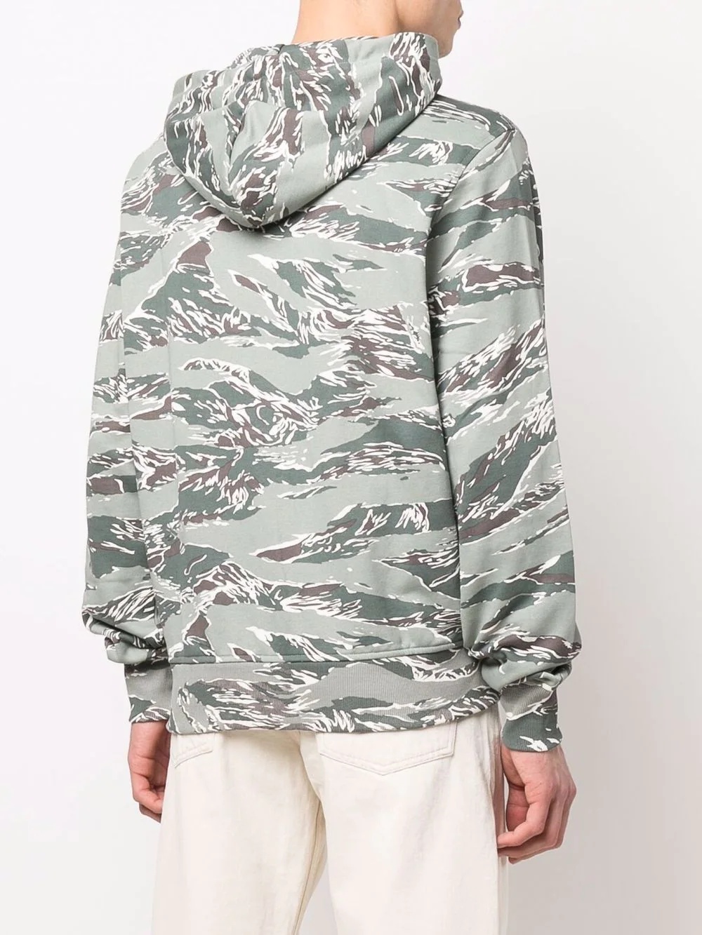 camouflage-print zip-through hooded sweatshirt - 4