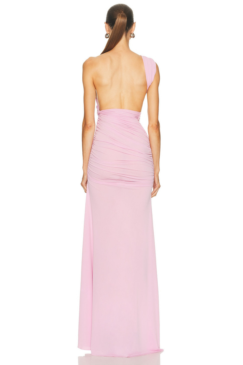 ALEX PERRY One Shoulder Open Back Gown outlook