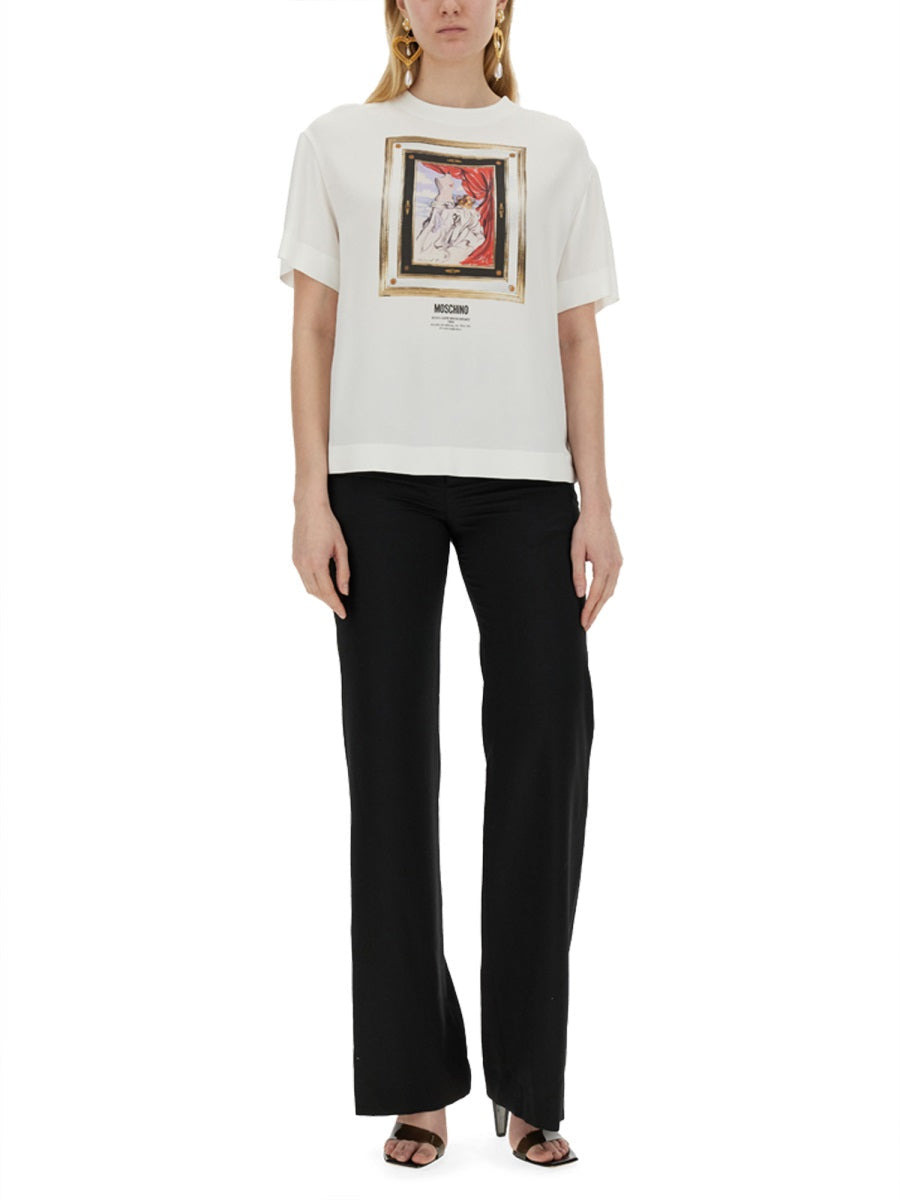 Moschino Women Enver Satin Blouse Still Life With Heart - 2