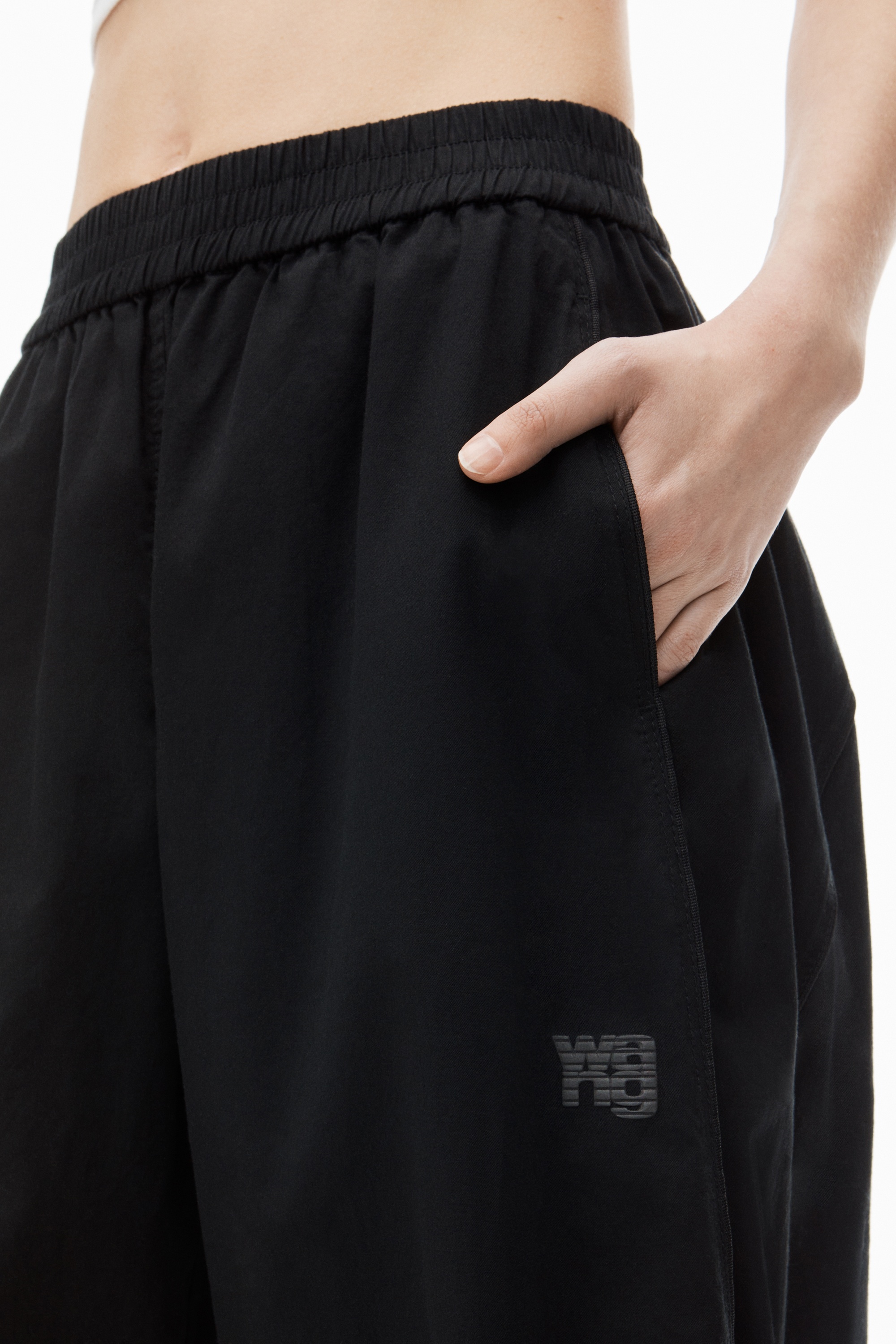 Piped Track Pants in Cotton Twill - 5
