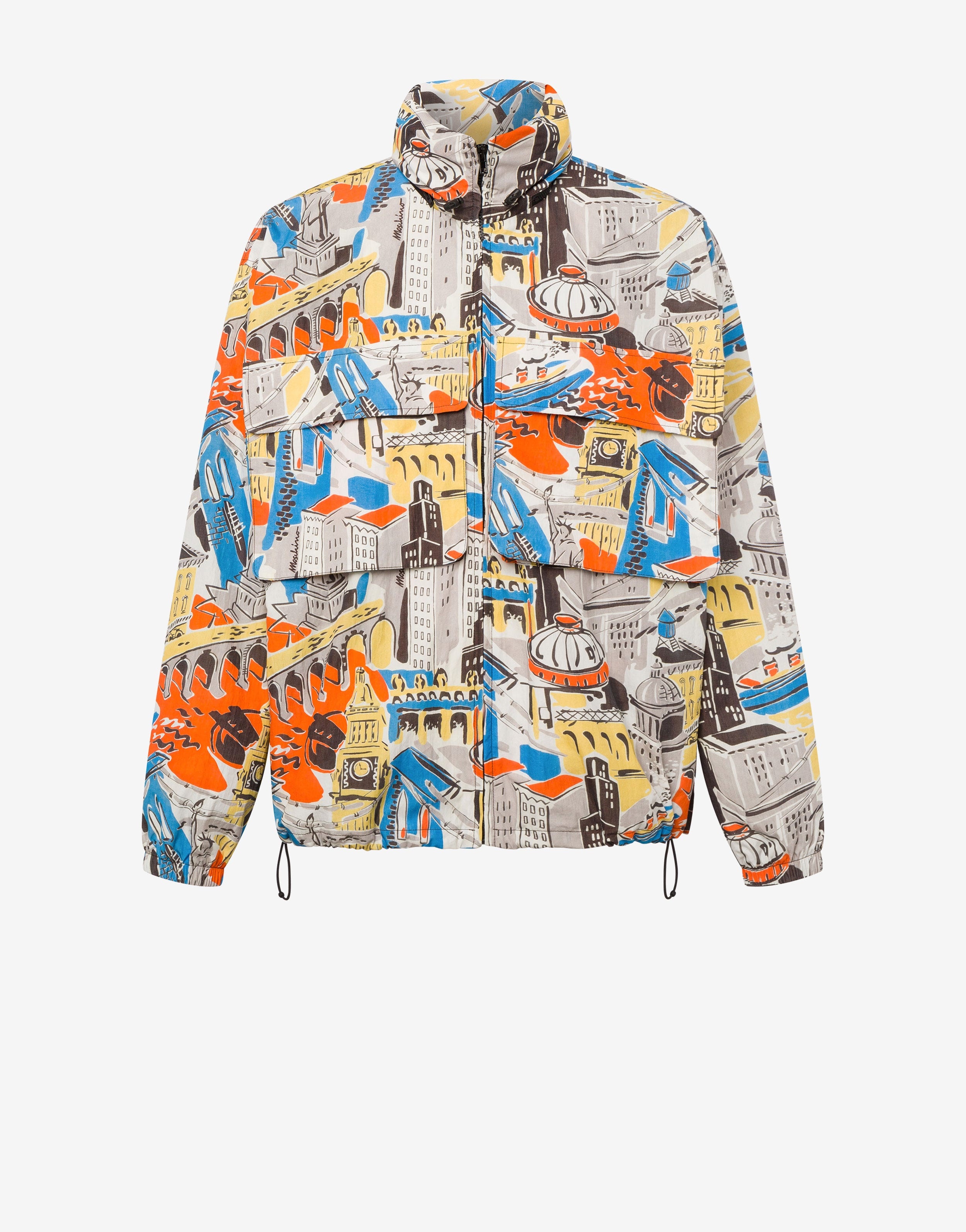 CITY PRINT NYLON WINDBREAKER - 1