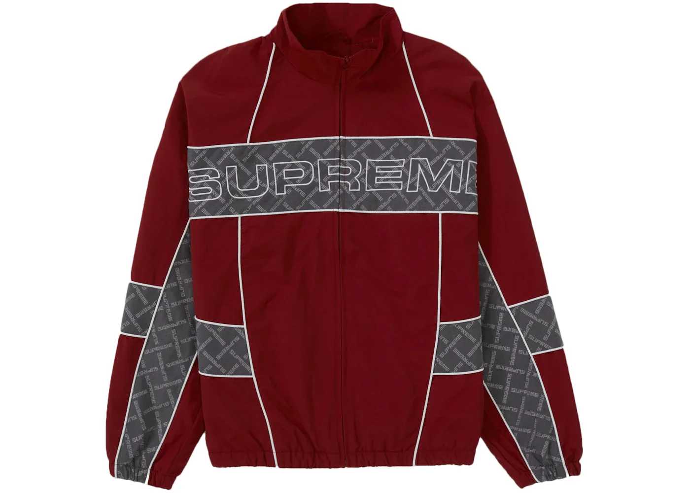 Supreme Jacquard Panel Track Jacket Red - 1