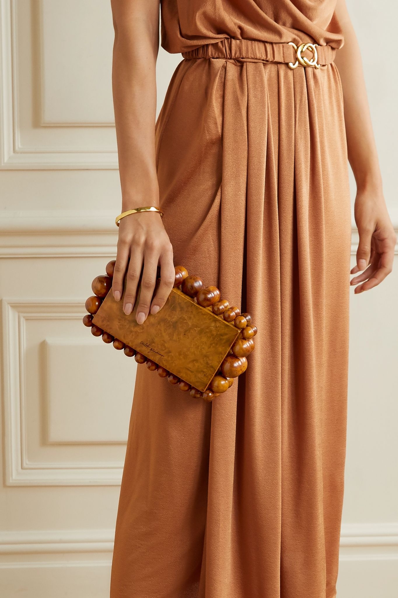 Eos beaded wood clutch - 2