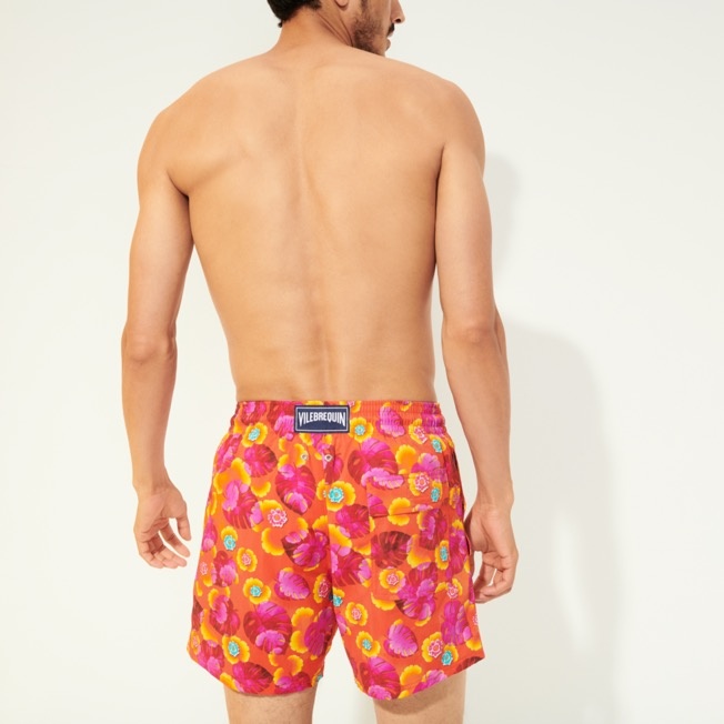 Men Stretch Swim Trunks Mix Of Flowers - 4
