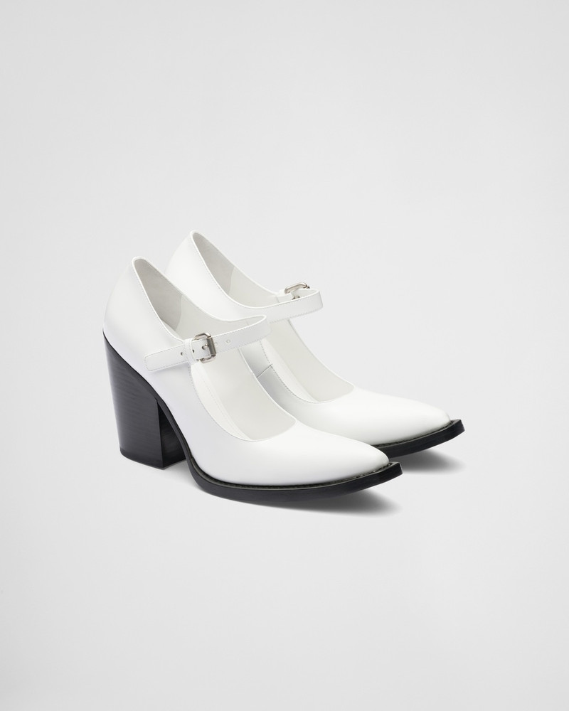 Brushed leather pumps 2