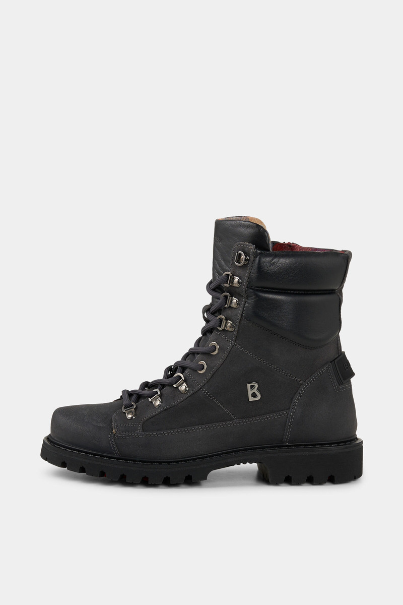 Lace-up boots Helsinki with spikes in Dark gray 1