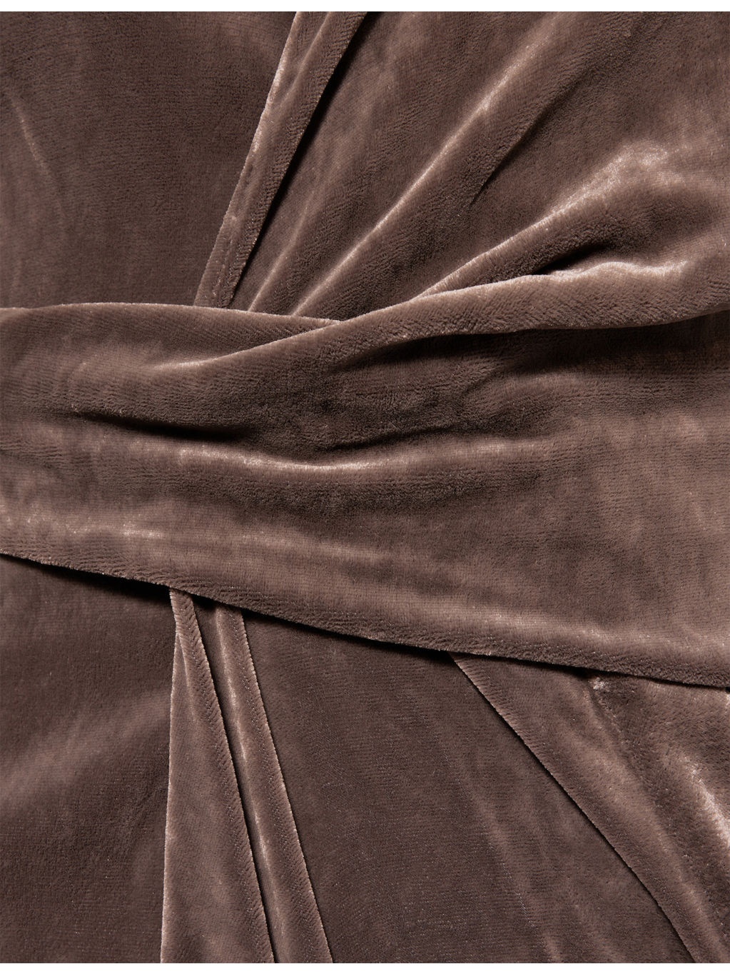 Wrap Draped Velvet Midi Dress - 6