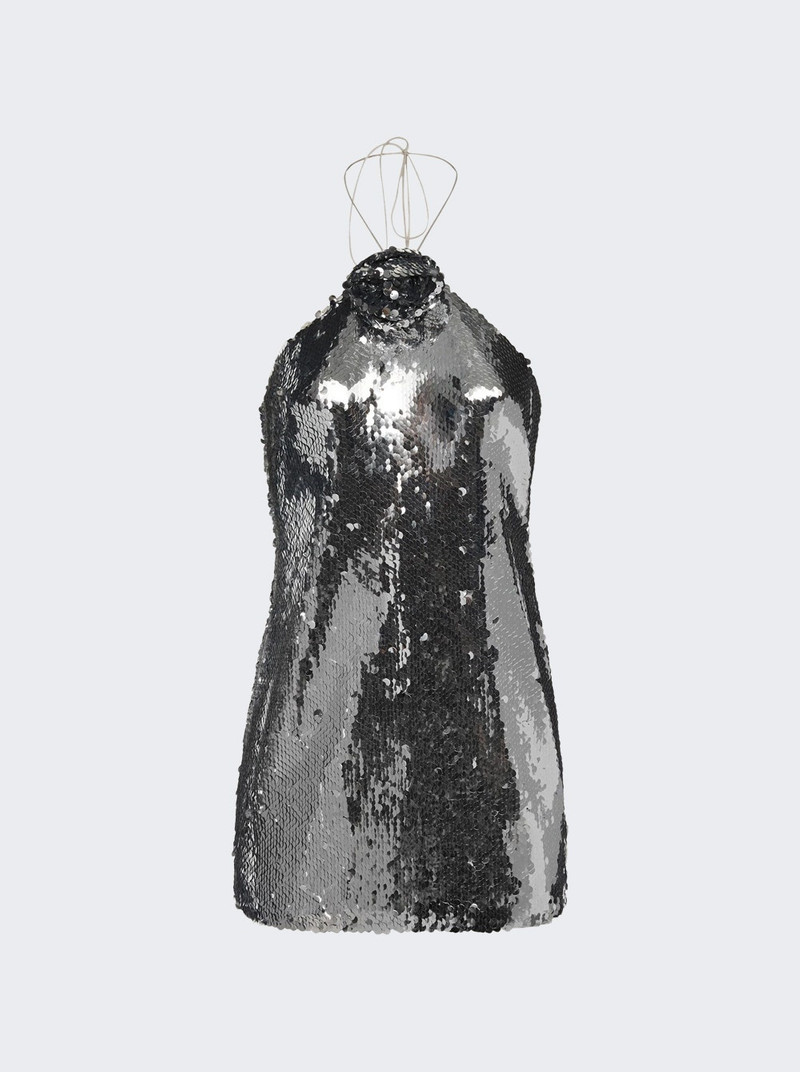 Sequin Mini Dress Silver - 1