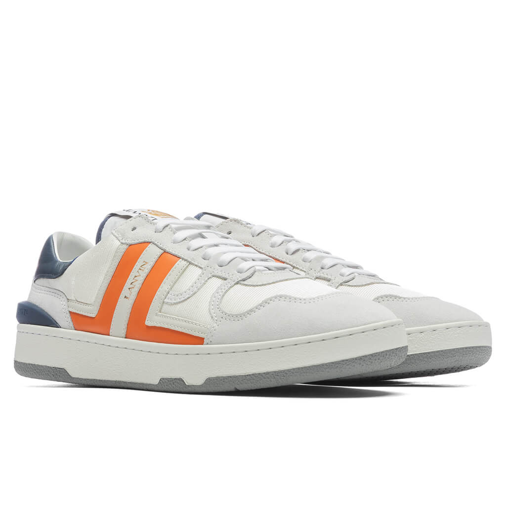 LANVIN CLAY LOW TOP SNEAKERS - NAVY BLUE/ORANGE - 2