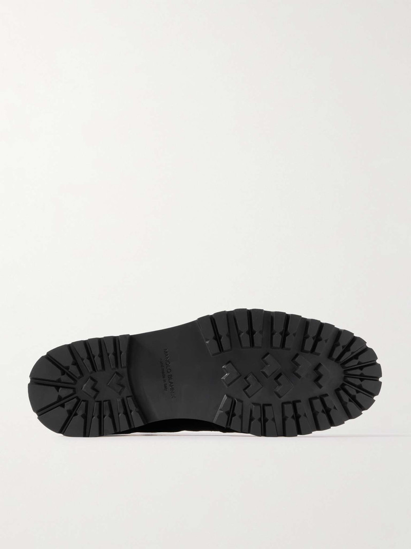 Janka Leather-Trimmed Velvet Hiking Boots 3