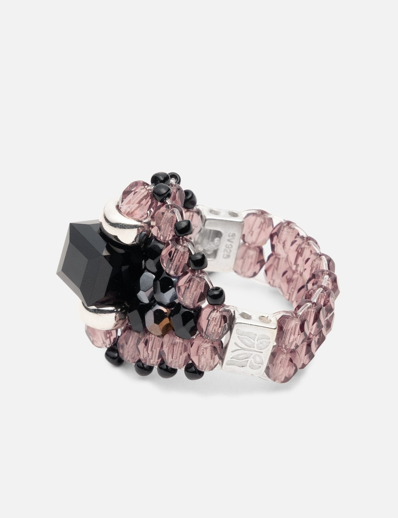 NEEDLES NEEDLES X TIE A KNOT SQUARE CRYSTAL BEADS RING outlook