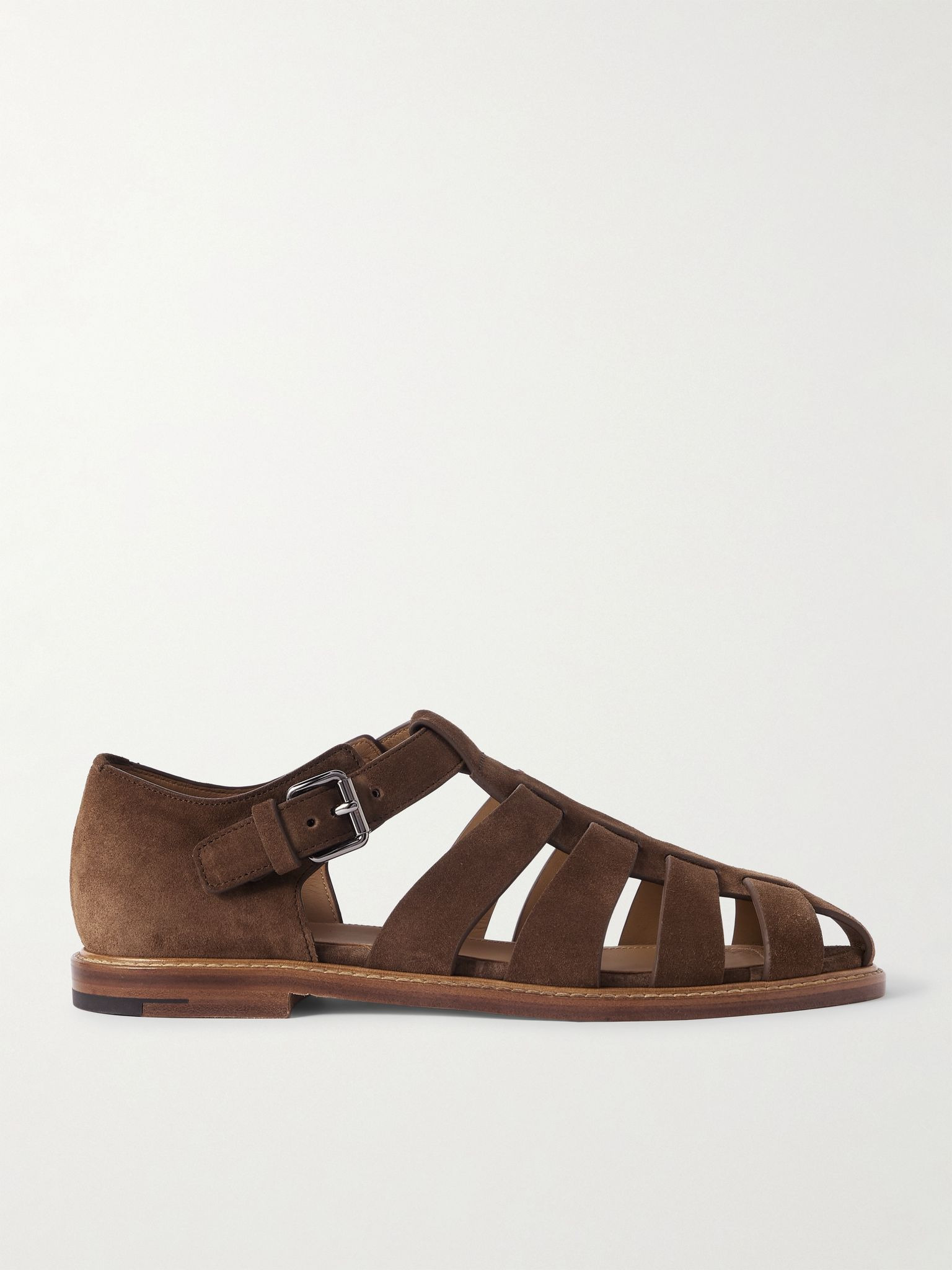 Fisherman Suede Sandals Brown - 1