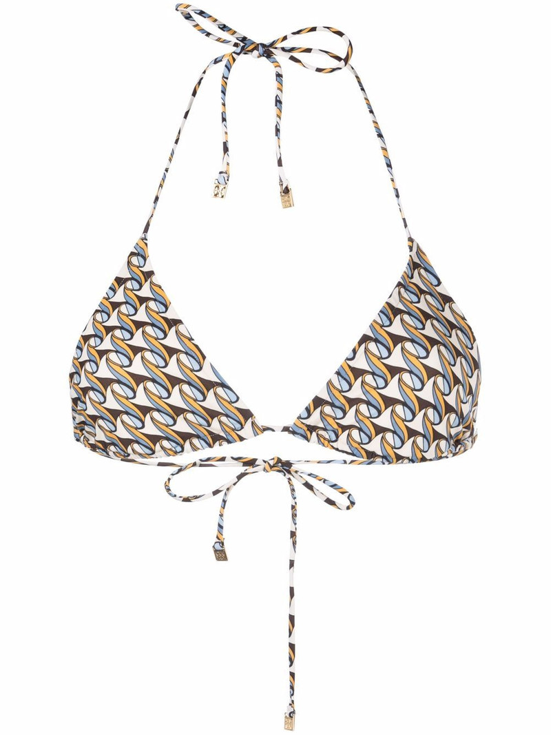 wave-print bikini top 1