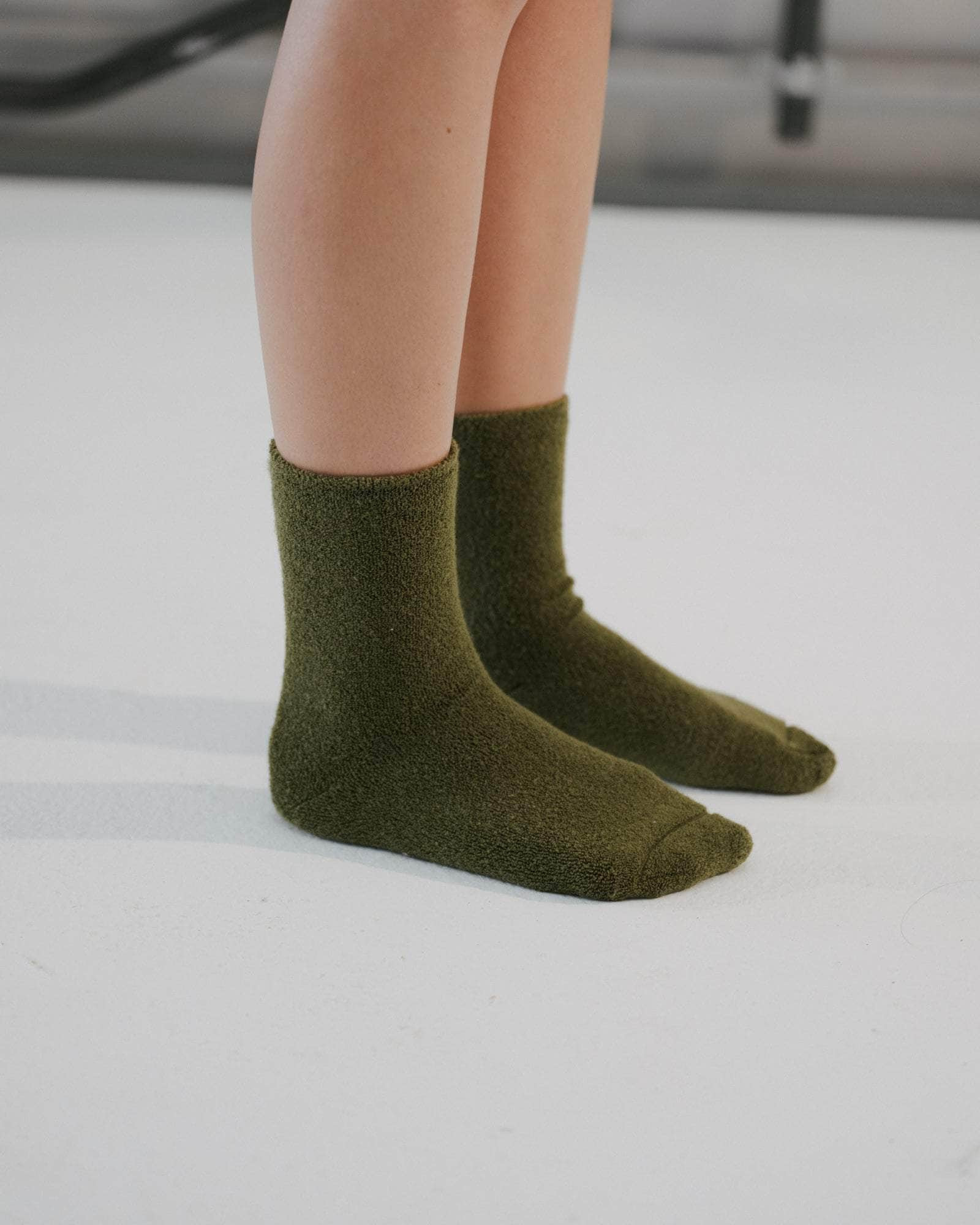 Buckle Overankle Socks - Textured Organic Cotton - 2