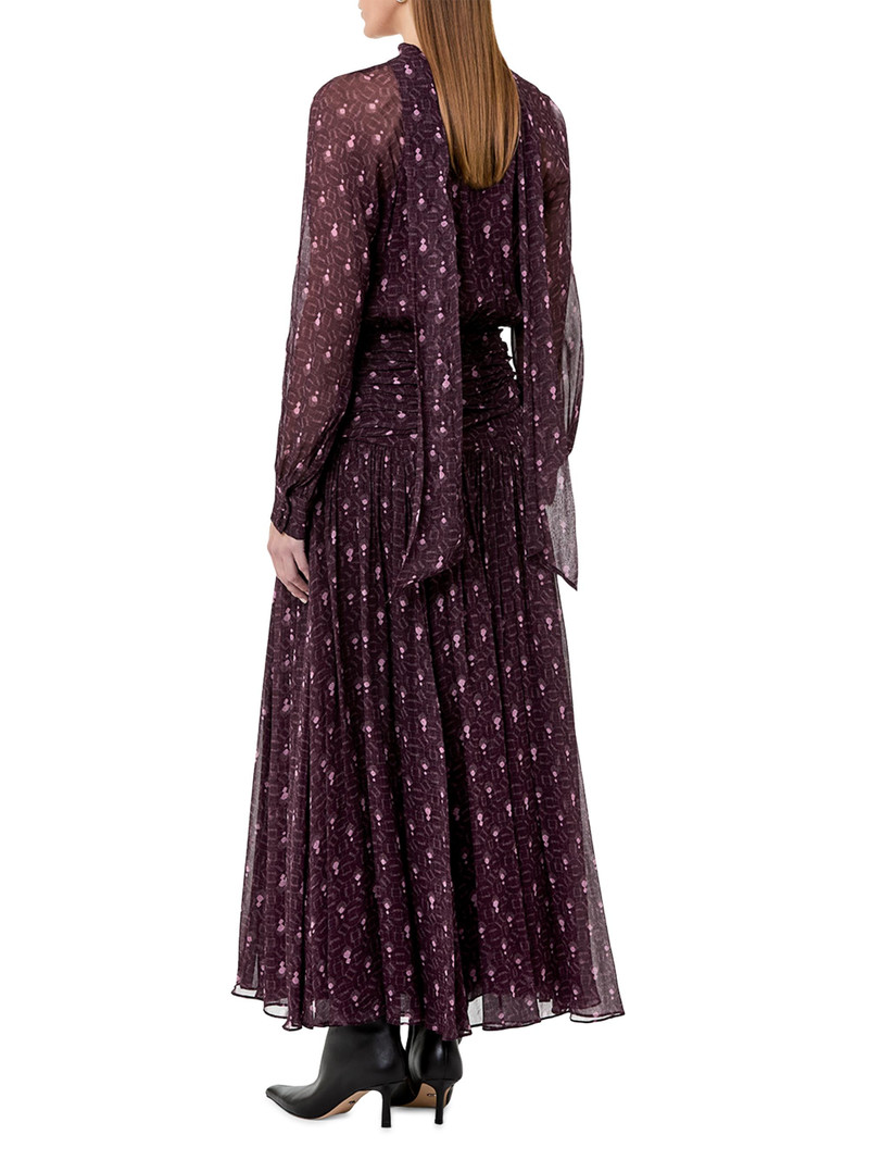 Women's Draya Geometric Ruched Maxi Dress - Purple Pattern 4