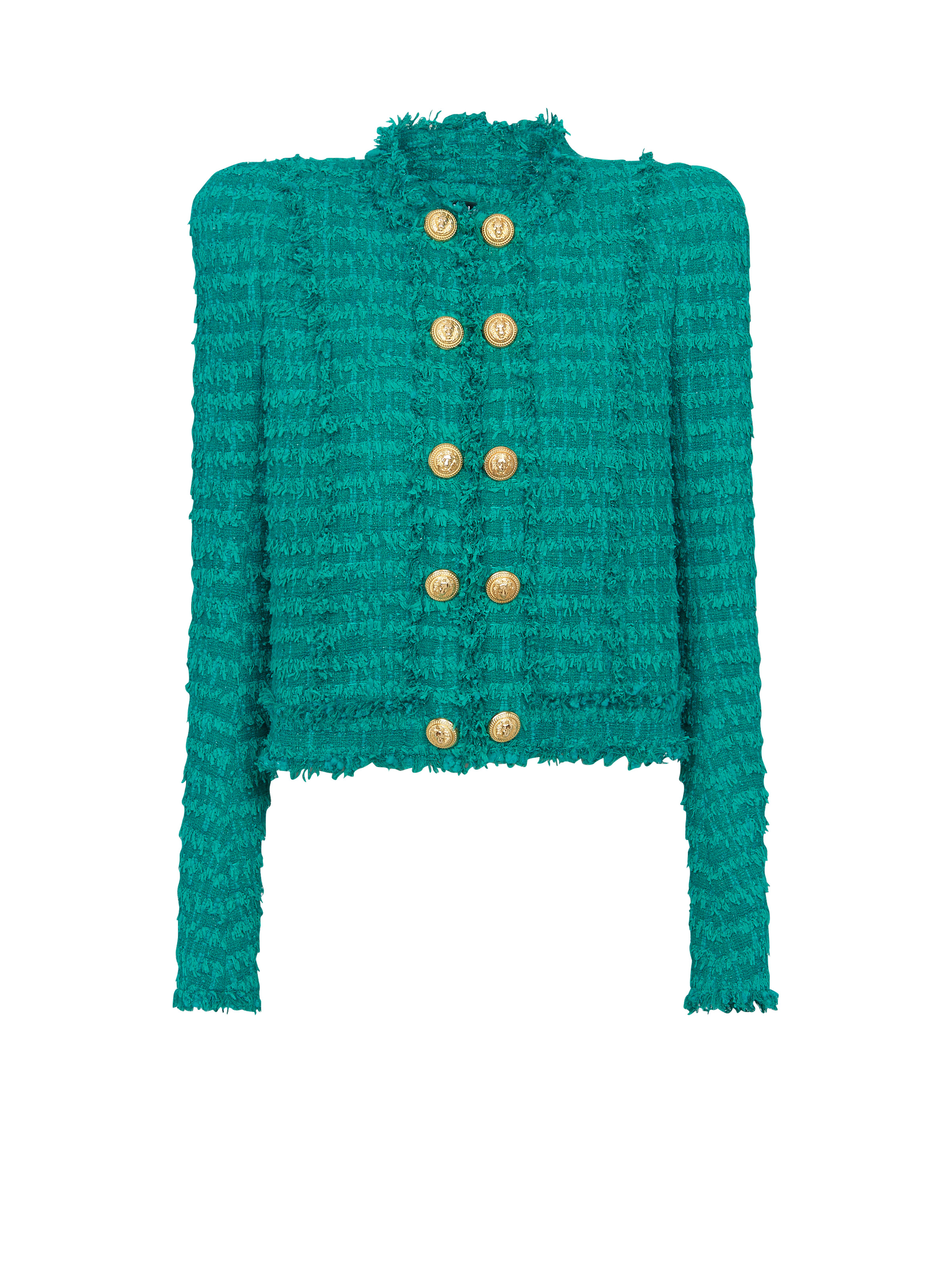 Fringed tweed jacket - 1