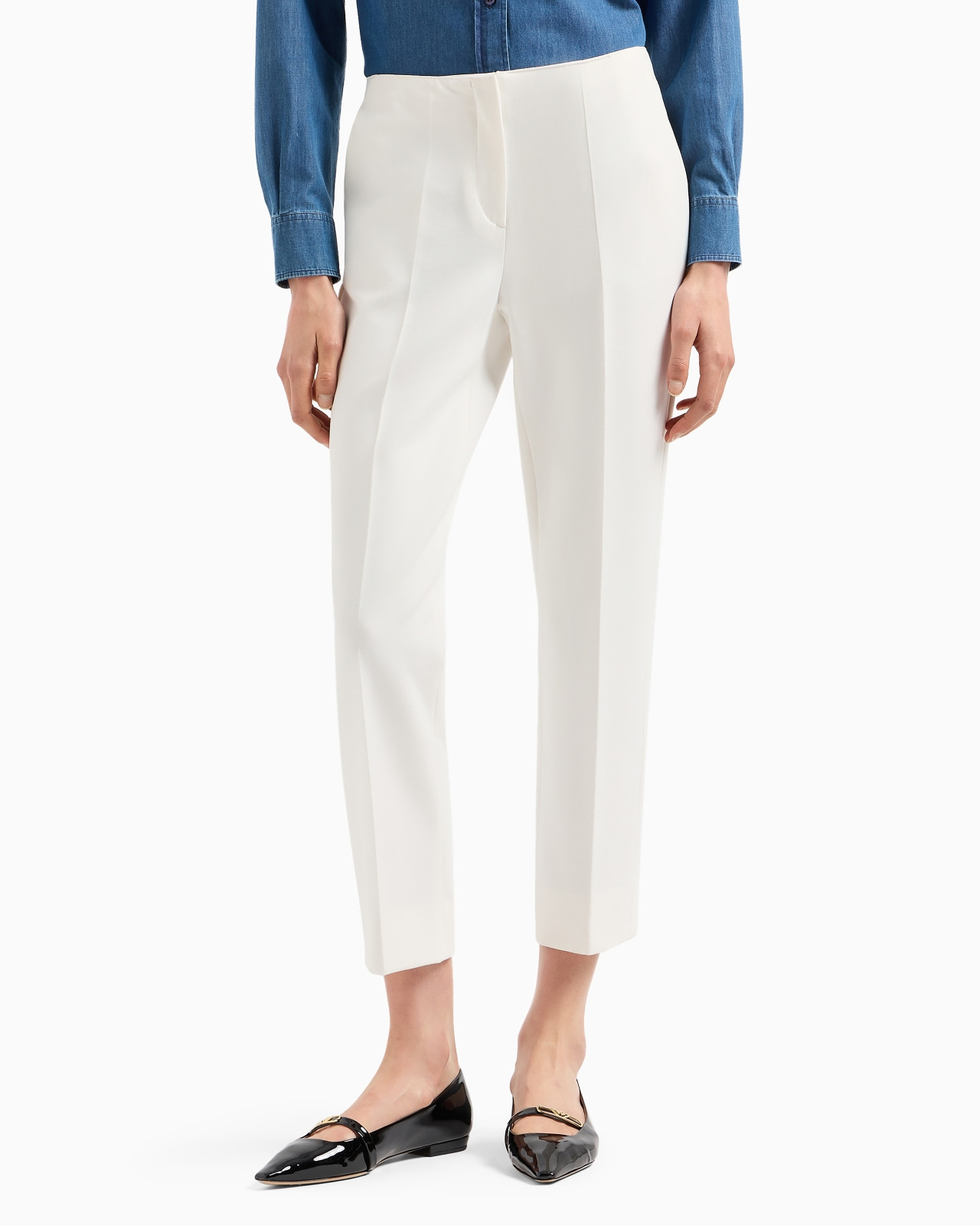 Stretch gabardine 7/8 trousers - 4