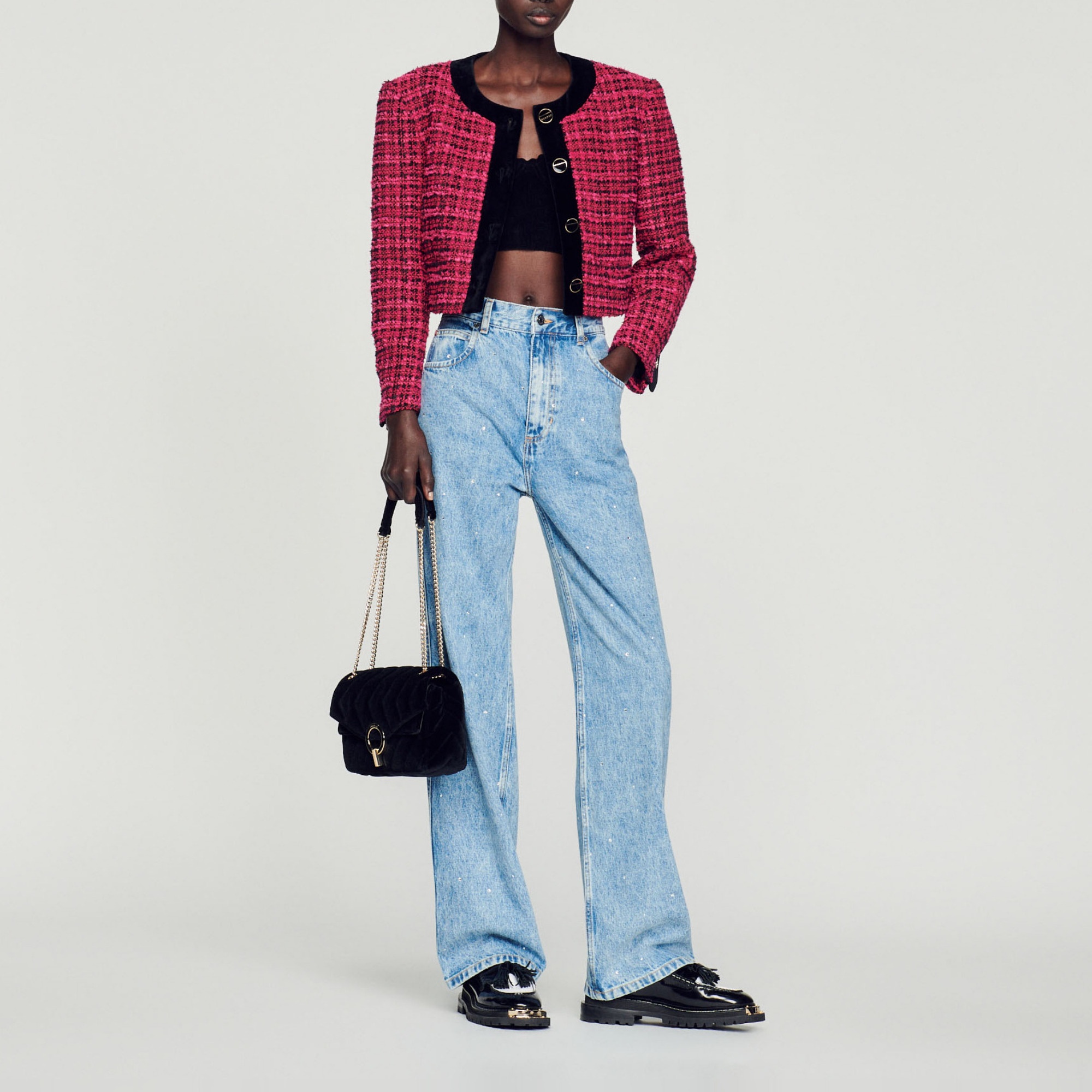 Cropped tweed jacket - 2