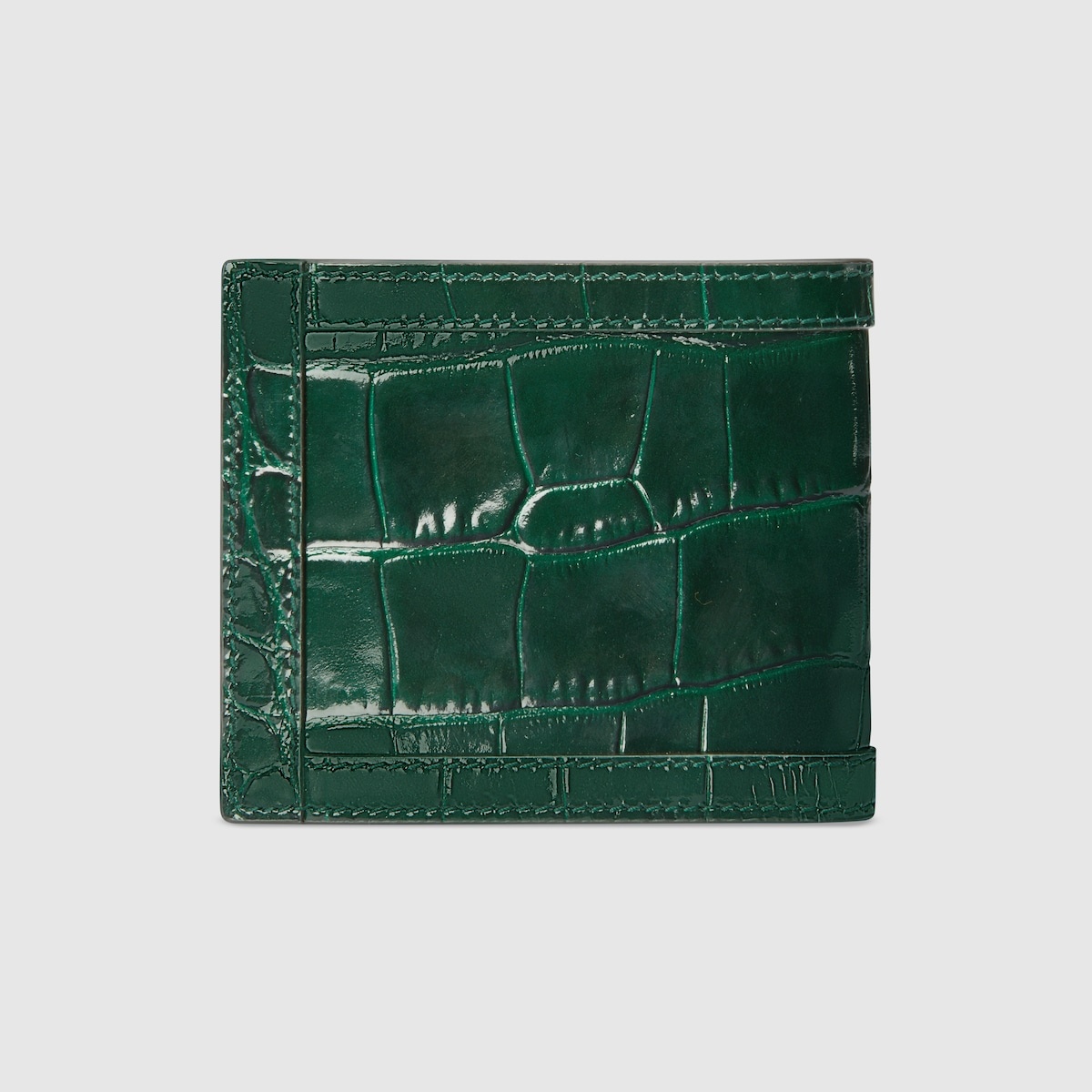 Crocodile card case wallet with Double G - 5