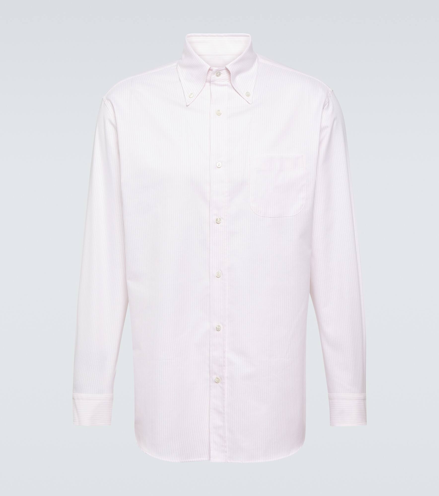 Agui striped cotton Oxford shirt - 1