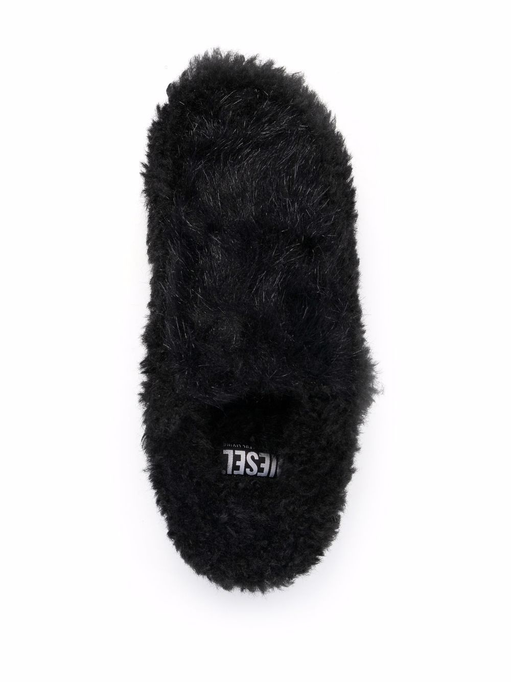 faux-fur slip-on slippers - 4