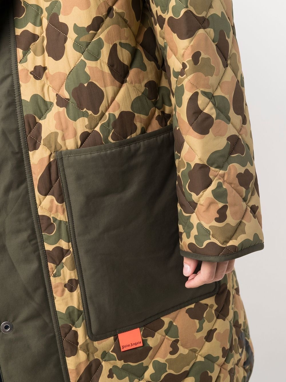 camouflage-print hooded coat - 5