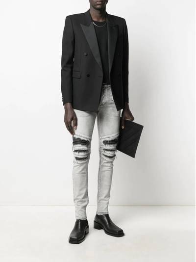 Balmain ripped slim-cut jeans outlook