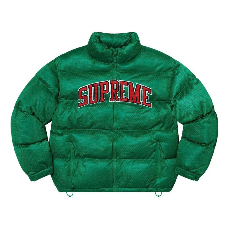 Supreme Mesh Jersey Puffer Jacket 'Green Red' SUP-SS23-057 - 1