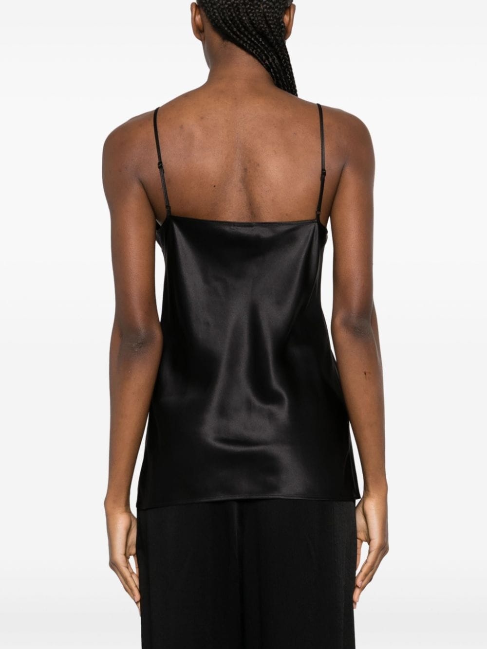 V-neck silk top - 4