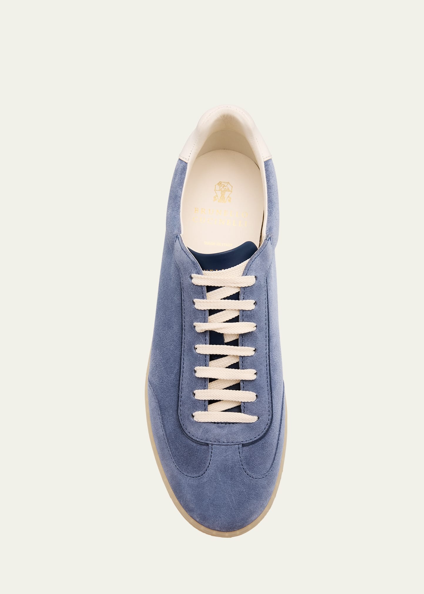 Men's Suede T-Toe Low-Top Sneakers - 5