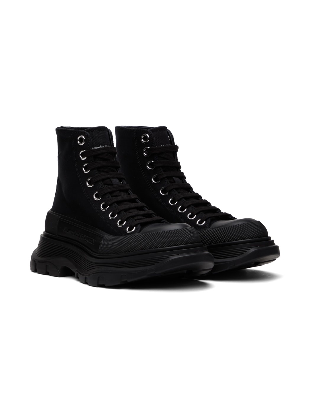 Black Tread Slick High Sneakers - 4