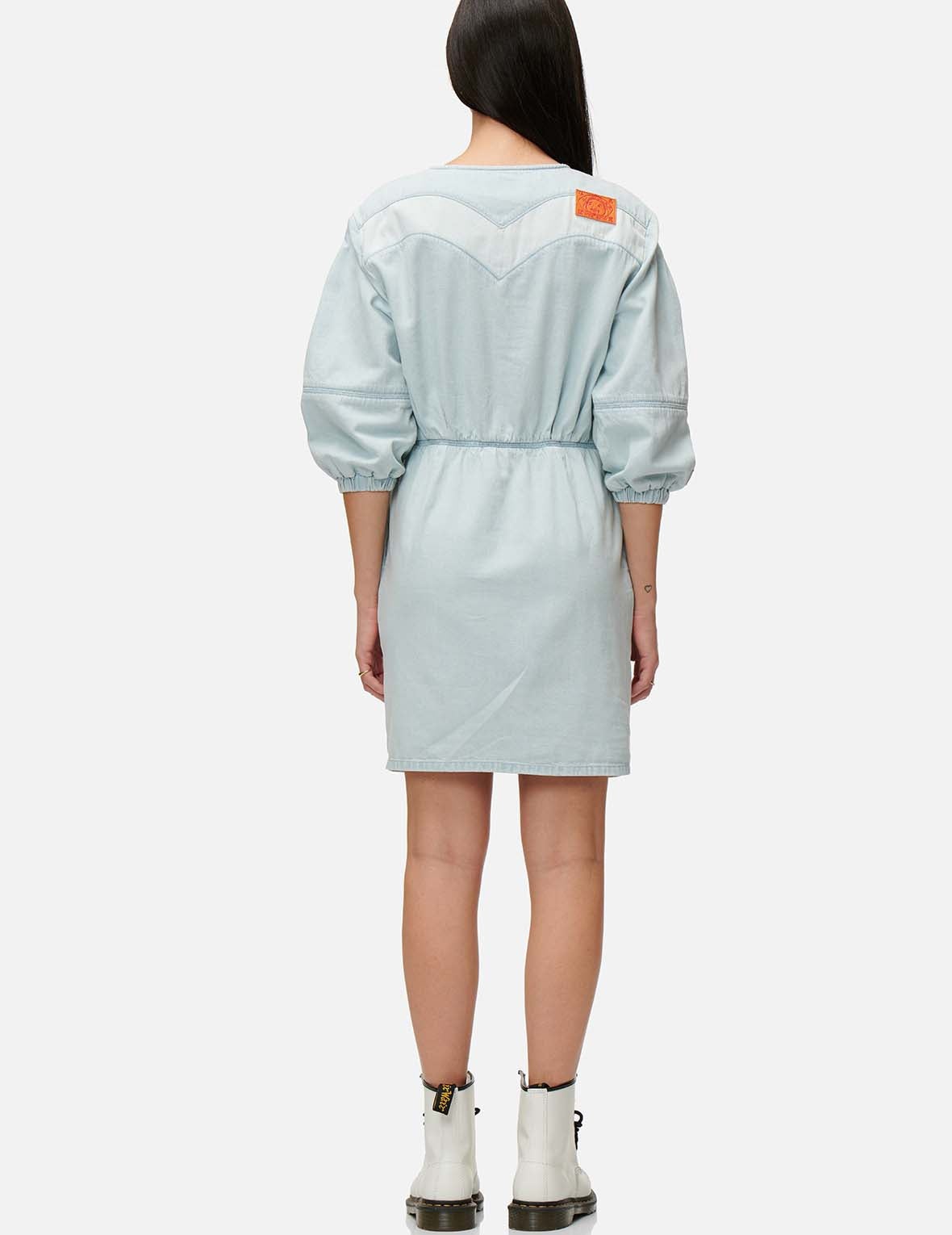 Daicock Insert Denim Dress - 5