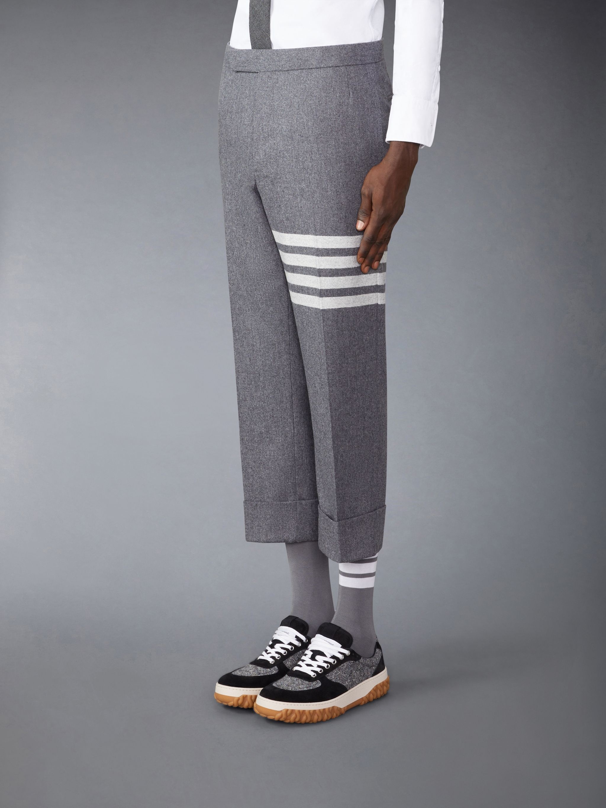 Flannel 4-Bar Low Rise Backstrap Trouser - 3