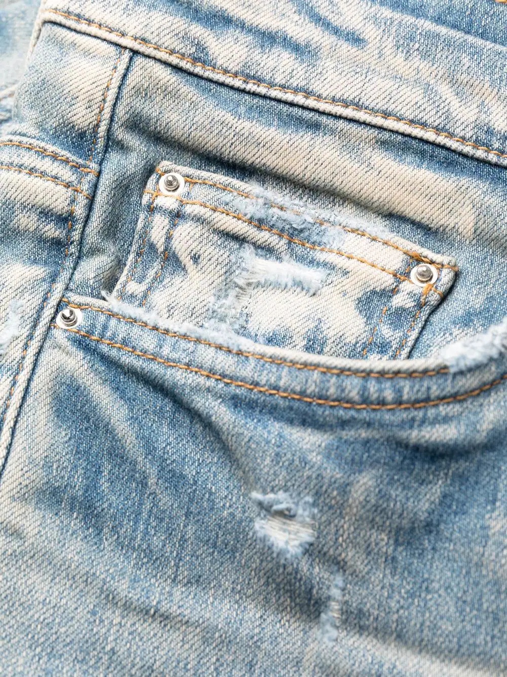 distressed skinny jeans - 7